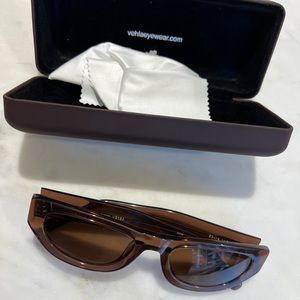 VEHLA EYEWEAR BROWN RETRO SUNGLASSES